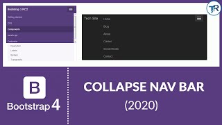 HOW TO CREATE CUSTOM COLLAPSE NAVBAR IN BOOTSTRAP 4 2020  YOU CAN CREATE RESPONSIVE NAVBAR [upl. by Alyekahs]