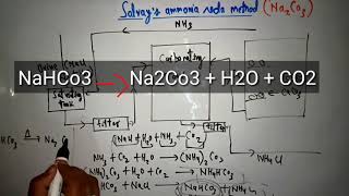 Solvays ammonia soda method class 11th [upl. by Ahsaf]