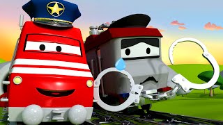 Troy de Trein Nederlands 🚄 De politietrein 🚄 Autostad  Trein cartoons voor kinderen [upl. by Rama]