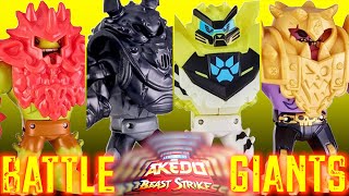 NEW Akedo Warriors Beast Strike Battle Giants Unboxing  Bonus Mega Treasure X Micro Playset [upl. by Klinger]