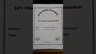 Case Study on COPD👩‍⚕️🩺 Medical Surgical Nursing  GNM Nursing  medjeenius shorts [upl. by Leahcam]