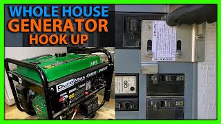 How To Hook Up a Generator To Your House Using a Breaker Interlock Kit amp Power Inlet Box [upl. by Gebelein558]