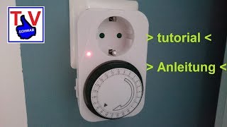 Zeitschaltuhr einstellen analog  mechanical pin timer clock set up  minuteur programmer [upl. by Ettinger]