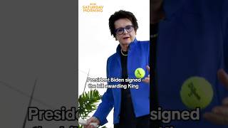 Billie Jean King now first individual female athlete to get Congressional Gold Medal shorts [upl. by Borg196]