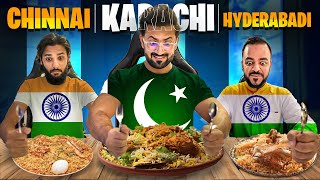 Karachi Biryani VS Hyderabadi Biryani VS Chennai Biryani [upl. by Bronwyn687]