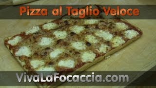 Ricetta Semplice della Pizza in Teglia al Taglio Fatta in Casa [upl. by Kcirtemed]