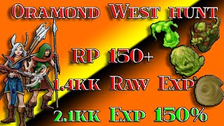 Tibia RP 150  Oramond West Hunt  Full EXP [upl. by Llehsam19]