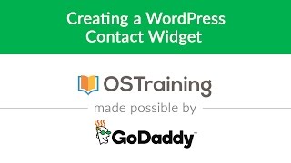 WordPress Beginner Tutorial 27 Creating a WordPress Contact Widget [upl. by Miarfe]