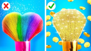 Mega Rich vs Broke Art Challenge Easy Painting amp Drawing Hacks by 123 GO [upl. by Perlie]