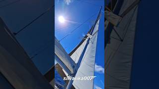 CATAMARAN SAILING BOAT RENTAL AEGEAN SEA SARONIC ISLANDS GREECE TikTok Trending Shorts sailing wow [upl. by Issirk]