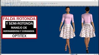 COMO HACER LA FALDA ROTONDA CIRCULAR Y SEMIROTONDA EN 👉 OPTITEX DE FORMA FÁCIL Y RÁPIDA [upl. by Angi88]