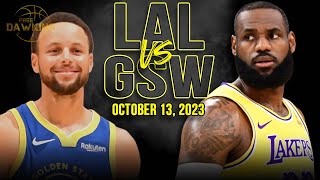 Golden State Warriors vs Los Angeles Lakers Full Game Highlights  October 13 2023  FreeDawkins [upl. by Ahsiekit108]