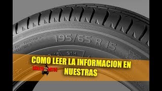 COMO LEER INFORMACION EN LAS LLANTAS [upl. by Veta]