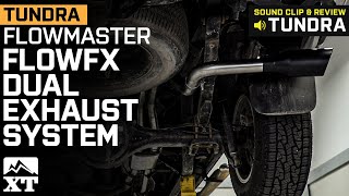 20092021 Tundra 57L Flowmaster FlowFX Dual Exhaust System with Black Tips Sound Clip amp Review [upl. by Norwood704]