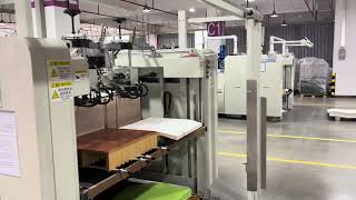 Paper Bag Machine  double sided paper pasting with top cards pasting in line [upl. by Weitzman]