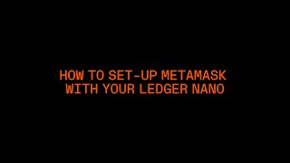 How to setup MetaMask with your Ledger Nano [upl. by Huskey]