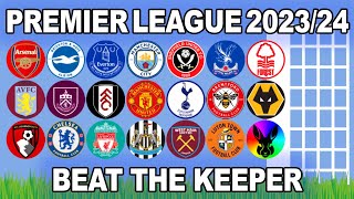 Beat The Keeper  Premier League 202324  Algodoo Marble Race [upl. by Tamra327]