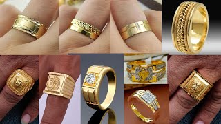 Latest gold ring designs for men with price l gold and diamond ring l mens engagement ring [upl. by Nirehs373]