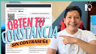 GENERA TU CONSTANCIA DE SITUACION FISCAL SIN CONTRASEÑA EN MINUTOS  SIN SAT ID  INGENIO CONTABLE 💡 [upl. by Michaella]