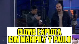 CLOVIS EXPLOTA CON MARIPILY Y PAULO TRAS ELIMINACION DE SERRATH LA CASA DE LOS FAMOSOS 4 EN VIVO [upl. by Latton719]