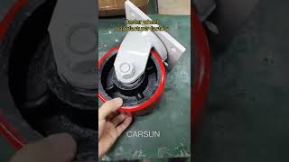 Super Heavy Duty Industrial Castors Red Iron Core Polyurethane Swivel Caster Wheel [upl. by Ennoved]