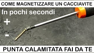 Come Magnetizzare un cacciavite Punta magnetica Calamitato Smagnetizzare facilmente fai da te [upl. by Griffy]