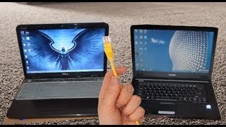 How to Connect Two Computers Via LAN Cable in Windows 7 [upl. by Anirbed]