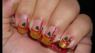 Nail Art  Holly Christmas [upl. by Sephira]