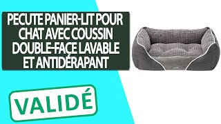 Avis Panier Lit pour Chat avec Coussin DoubleFace Lavable et Antidérapant Pecute [upl. by Anallese200]