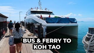 Bangkok To Koh Tao By Bus And Ferry  Lomprayah High Speed Catamaran [upl. by Edson862]