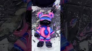 Pink and blue feather bear decor piggybank bearbrick gift christmasgift birthdaygift [upl. by Winifred]