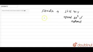 How are formalin and trioxane related to methanal [upl. by Nilra]