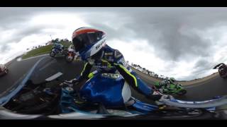 24 Heures Motos 2016  A bord de la Suzuki n°1 à 360° [upl. by Ydnec]