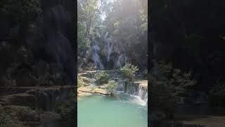 Kuang si Waterfall  Travel with Raj  laos traveller waterfall [upl. by Gapin]