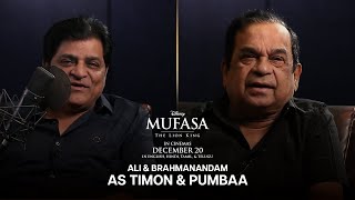 Ali amp Brahmanandam as Timon amp Pumbaa  Mufasa The Lion King  In Cinemas 20 December [upl. by Nahguav]