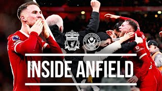 Inside Anfield BEST view of Anfield win Liverpool 31 Sheffield United [upl. by Cobby]