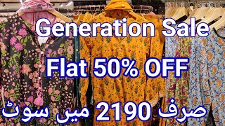 Generation Flat 50 off Sale Today  Low Price Stitch Collection 2024 [upl. by Weinreb242]