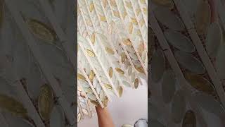 Unboxing Oval Glass Mosaic Tiles with Leaf Pattern  Elegant Gold amp White Design [upl. by Neelia]