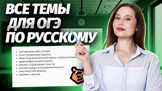 ВСЕ темы для ОГЭ по русскому языку  ОГЭ 2024  Умскул [upl. by Aubrette]