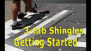 Roofing  How to Install Asphalt Shingles  Getting Started Walkthrough [upl. by Ro]