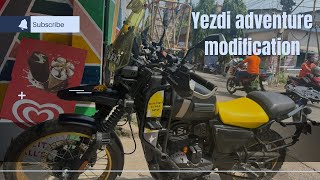 YEZDI ADVENTURE color modification  new trip alert  bike modification  way to India Tour [upl. by Idnas]