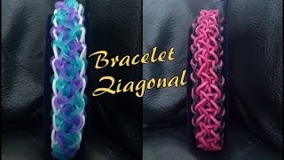 Bracelet Ziagonal Rainbow Loom® Tutoriel Français [upl. by Loomis]