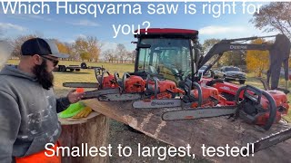 All The Husqvarna chainsaw’s get tested 35cc93cc [upl. by Nesrac]