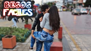 BESOS fáciles a Colombianas Broma Kissing Prank EL SANTA [upl. by Nye]