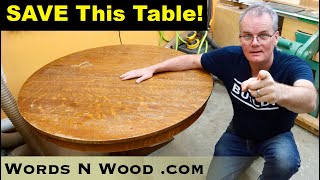 Refinish a TRASHED Antique Pedestal Table in about ONE WEEK [upl. by Haag125]