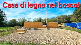 Costruiamo una casa di legno nel bosco  Casa di legno da zero [upl. by Popele232]