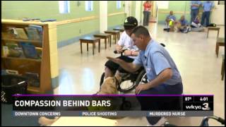 Nick Walczak meets his future service dog behind bars [upl. by Haerr]