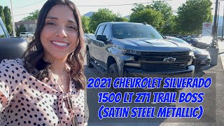 2021 Chevrolet Silverado 1500 LT Z71 Trail Boss Satin Steel Metallic [upl. by Anailuy418]