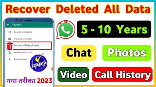 whatsapp deleted messages recovery  whatsapp delete chat recovery  whatsapp deleted chat backup [upl. by Ymeon]