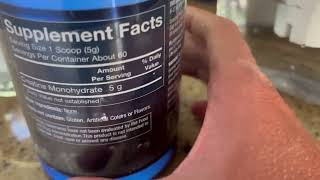 Pure Creatine Monohydrate Powder Review [upl. by Ayikur]